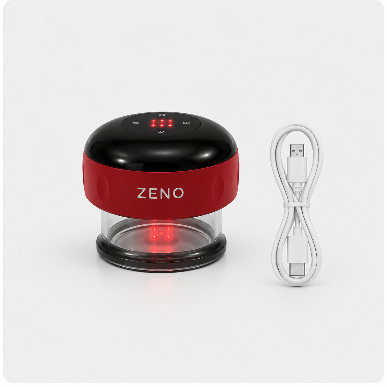ZENO — Masseur à ventouse électrique | Ventouse, lumière rouge & chaleur